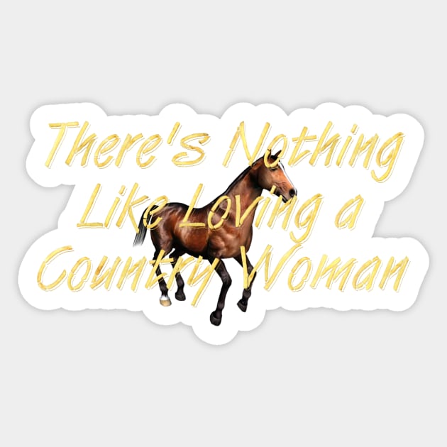 Country Woman Valentine Sticker by teepossible
